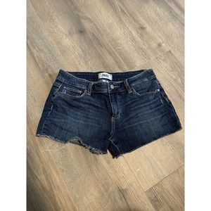 Paige Cut-Off Shorts Women's Size 27 Blue Denim Cotton Comfort Pockets Button
